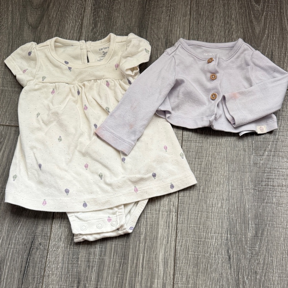 Baby Dress and Cardigan Set